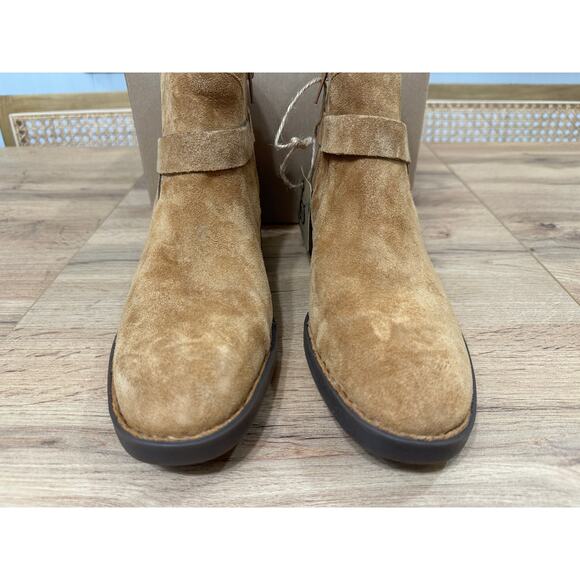 Born Women's Tori Boots Tan Camel Suede Size 8 NWOB Wraparound Straps Comfy - Picture 6 of 13